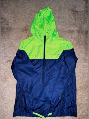Vineyard Vines Lime Green and Navy Windbreaker